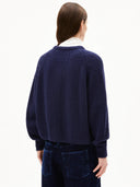 Navy gebreid vest selmaa