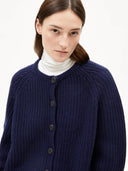Navy gebreid vest selmaa