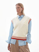 CrÃ¨me spencer iconic a college knit vest