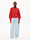 Rood gebreid vest selmaa