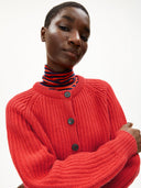 Rood gebreid vest selmaa