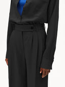 Zwarte linnen pantalon kaayua lino pant
