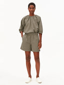 Groene vichy seersucker short
