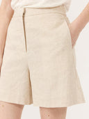 Beige linnen short imera