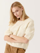 Trui met bloemborduursel pull cyrielle