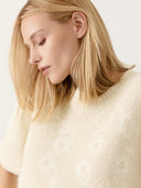 Trui met bloemborduursel pull cyrielle