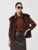 Faux fur bodywarmer isalys