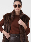 Faux fur bodywarmer isalys