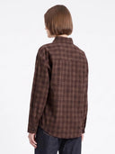 Bruine geruite blouse valea