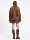 Bruine aviator jas evona
