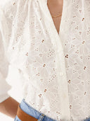 Creme blouse chemise moelia