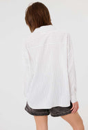 Crèmekleurige gestreepte blouse jil
