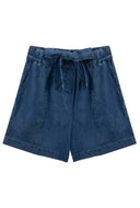 Denim look short bleuen