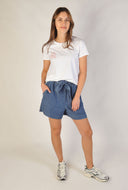 Denim look short bleuen