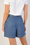 Denim look short bleuen