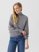 Grijs gebreide trui pull begonia