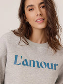 grijze sweater met opdruk shelley