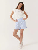 Lichtblauw katoenen short alexandra