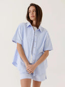 Lichtblauw katoenen short alexandra