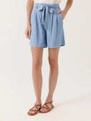 Lichtblauw tencel short floria