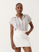 Blauw gestreepte blouse lysiane