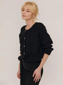 Zwarte cardigan carol