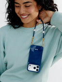 Blauwe iphone case indigo
