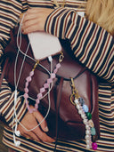 Roze telefoonkoord pink twist
