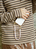 Roze telefoonkoord pink twist