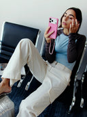 Iphone telefoonhoesje motel pink case