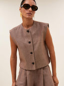 Lichtbruin gilet nori girone