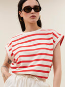 Rood gestreept t-shirt tobi stripe top
