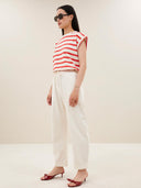 Rood gestreept t-shirt tobi stripe top