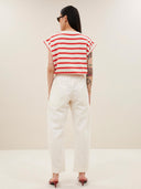 Rood gestreept t-shirt tobi stripe top