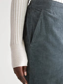 Donkergrijze corduroy broek pasop52