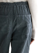 Donkergrijze corduroy broek pasop52