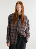 Geruite blouse snow