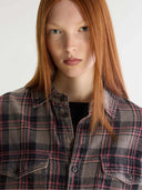 Geruite blouse snow