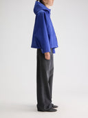 Blauwe korte trenchcoat jenna