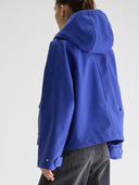 Blauwe korte trenchcoat jenna