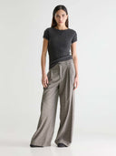 Geruite wide-leg pantalon volkert