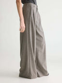 Geruite wide-leg pantalon volkert