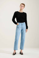 Lichtblauwe cropped jeans popeye