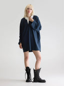 Blauwe polo jurk foogy