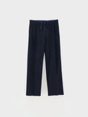 Donkerblauwe broek met streep turin