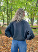 Donkergrijze oversized sweater trig