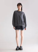 Donkergrijze oversized sweater trig