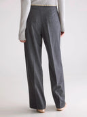 Grijze broek met plooien turin