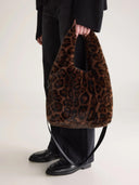 Faux fur tas met luipaardprint jelga