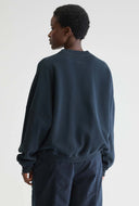 Navy sweater met relaxed fit flipo